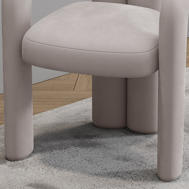 マット仕上げオープンダイニングチェアデザイナースタイルホームベルベットアームチェア