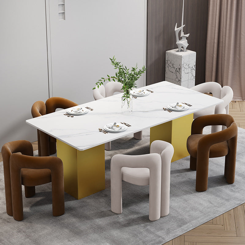 Matte Finish Open Dining Chair Designer Style Home Velvet Arm Chair Clearhalo 'Dining Chairs' 'Dining Tables & Seating' 'dining_chair' 'furn' 'furn_dining_chair' 'Furniture' 'Kitchen & Dining Furniture' 5752622