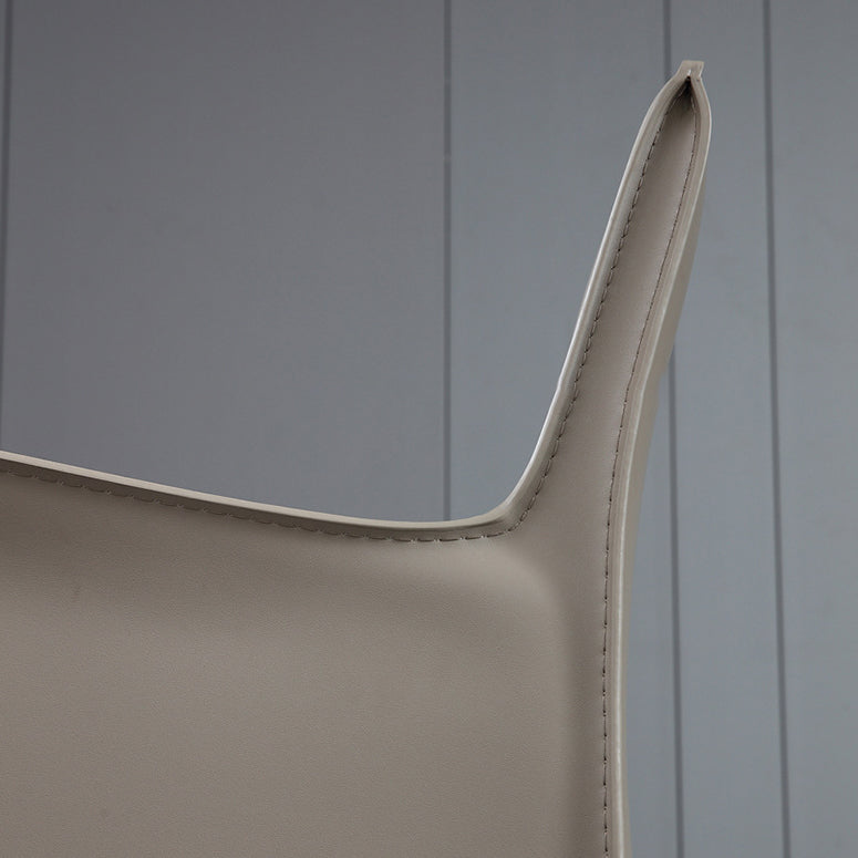 Matte Finish Solid Back Chair Designer Style Home Leather Arm Chair Clearhalo 'Dining Chairs' 'Dining Tables & Seating' 'dining_chair' 'furn' 'furn_dining_chair' 'Furniture' 'Kitchen & Dining Furniture' 5752649