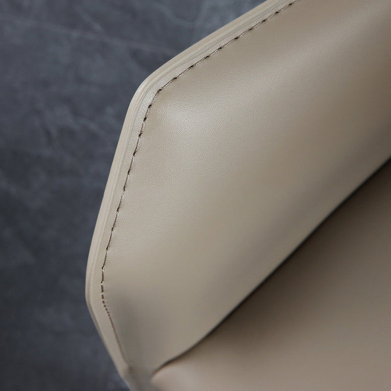 Matte Finish Solid Back Chair Designer Style Home Leather Arm Chair Clearhalo 'Dining Chairs' 'Dining Tables & Seating' 'dining_chair' 'furn' 'furn_dining_chair' 'Furniture' 'Kitchen & Dining Furniture' 5752650