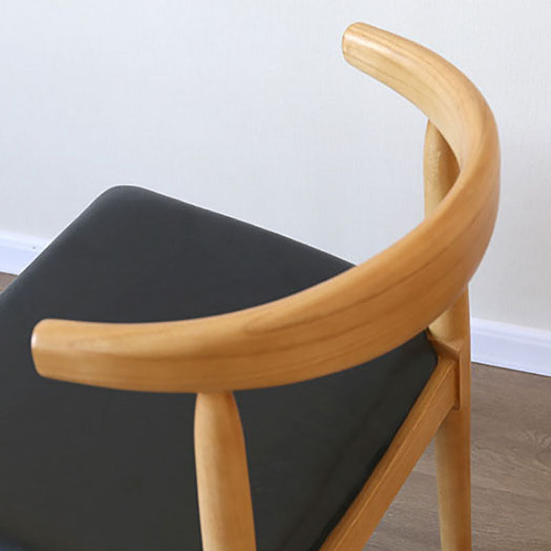 Sillas de comedor de cuero PU Diseño industrial Silla de comedor de espalda abierta