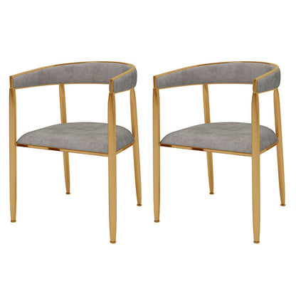 Fabric Dining Chairs Scandinavian Style Open Back Dining Side Chair for Home