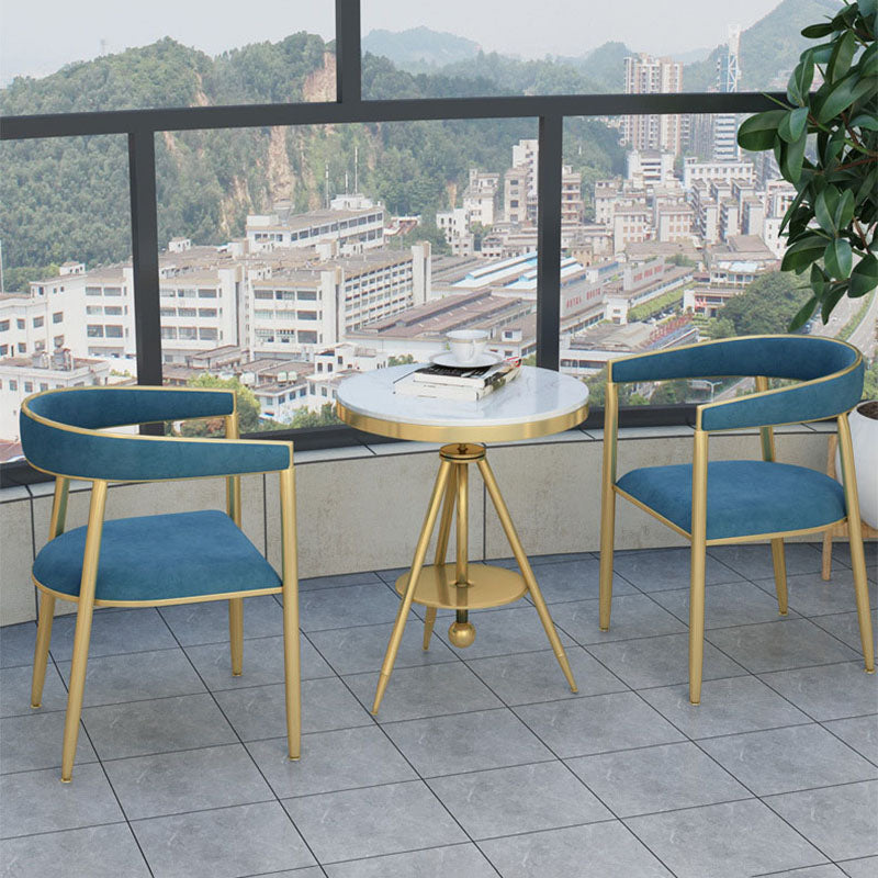 Fabric Dining Chairs Scandinavian Style Open Back Dining Side Chair for Home