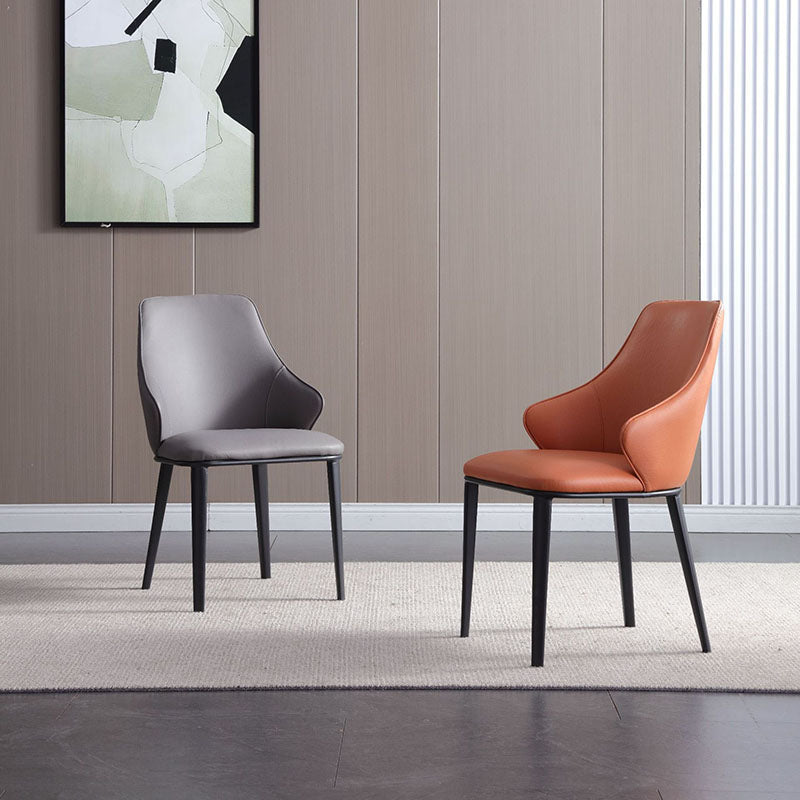 Silla lateral de cuero sintética brazo industrial sólido silla lateral de comedor para el hogar para el hogar