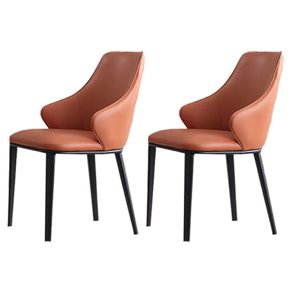 Silla lateral de cuero sintética brazo industrial sólido silla lateral de comedor para el hogar para el hogar