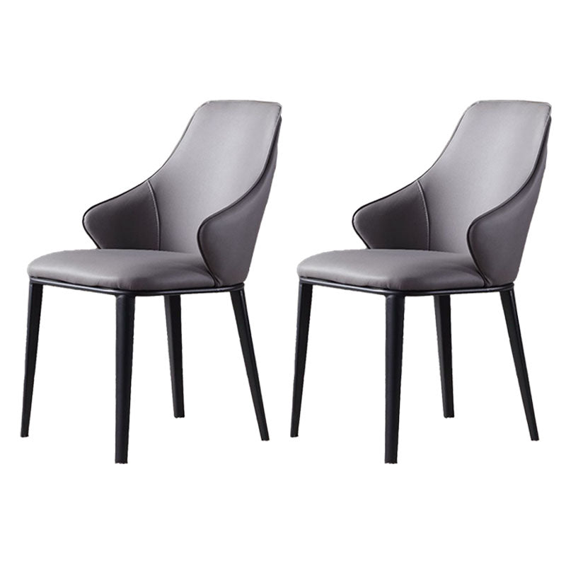 Silla lateral de cuero sintética brazo industrial sólido silla lateral de comedor para el hogar para el hogar