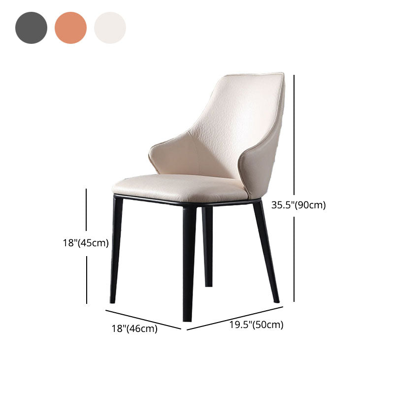 Silla lateral de cuero sintética brazo industrial sólido silla lateral de comedor para el hogar para el hogar