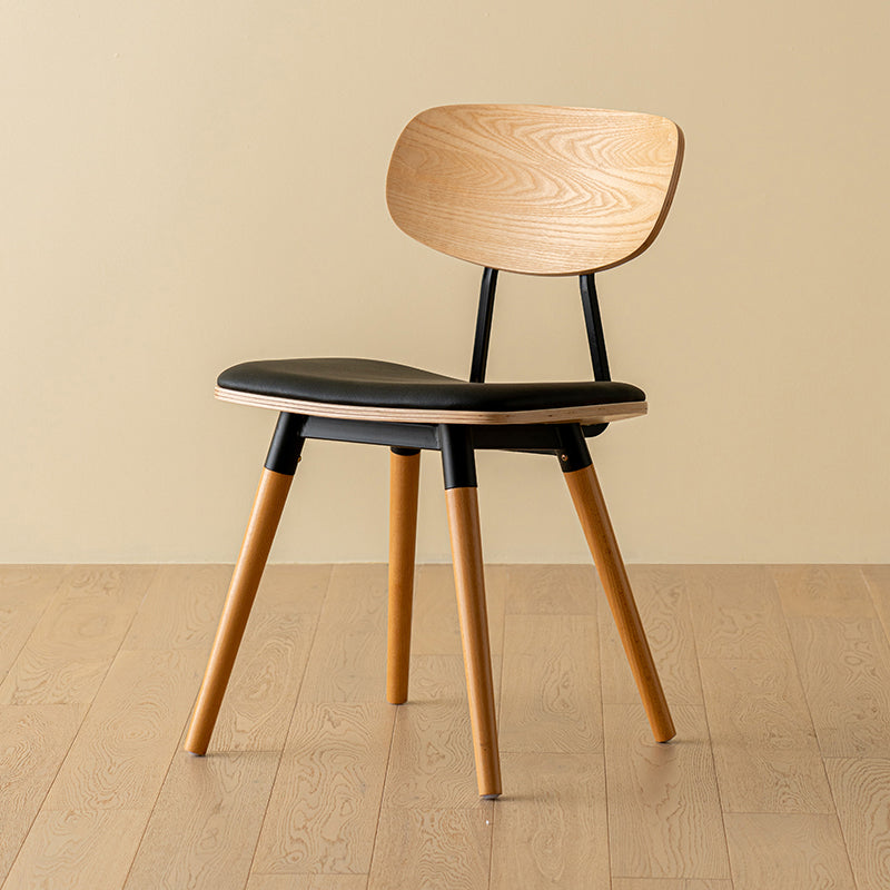 Modern Style Kitchen Chair Dining Armless Chairs with Wooden Legs