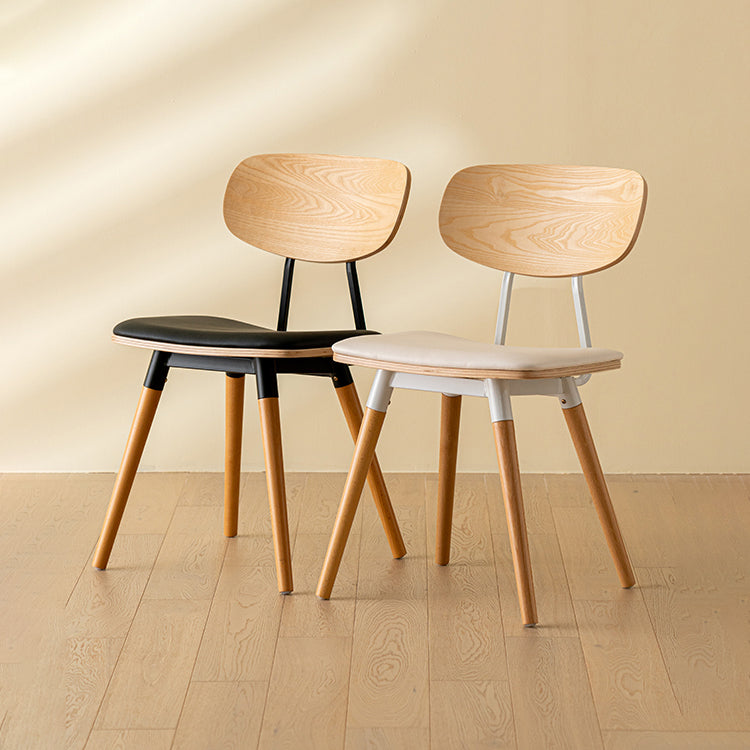 Modern Style Kitchen Chair Dining Armless Chairs with Wooden Legs