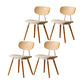 Modern Style Kitchen Chair Dining Armless Chairs with Wooden Legs