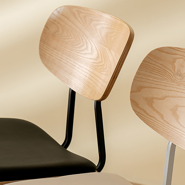 Modern Style Kitchen Chair Dining Armless Chairs with Wooden Legs