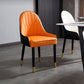 Scandinavian Upholstered Dining Chairs Arm Solid Back Dining Side Chair Clearhalo 'Dining Chairs' 'Dining Tables & Seating' 'dining_chair' 'furn' 'furn_dining_chair' 'Furniture' 'Kitchen & Dining Furniture' 5752793