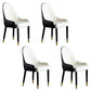 Scandinavian Upholstered Dining Chairs Arm Solid Back Dining Side Chair Off-White 4 Piece Set Clearhalo 'Dining Chairs' 'Dining Tables & Seating' 'dining_chair' 'furn' 'furn_dining_chair' 'Furniture' 'Kitchen & Dining Furniture' 5752796