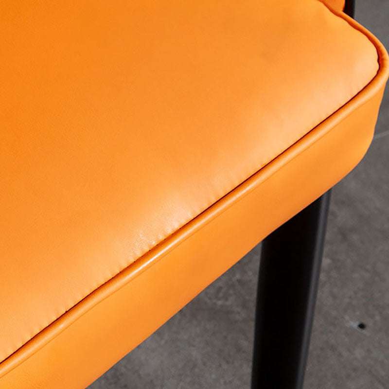 Scandinavian Upholstered Dining Chairs Arm Solid Back Dining Side Chair Clearhalo 'Dining Chairs' 'Dining Tables & Seating' 'dining_chair' 'furn' 'furn_dining_chair' 'Furniture' 'Kitchen & Dining Furniture' 5752800