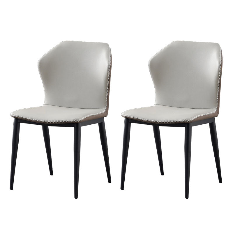 ホームフェイクレザーダイニングチェアのためのインダストリアルスタイルウィングバックアームレスチェア