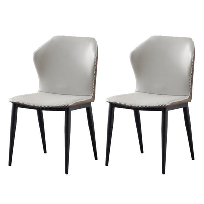 ホームフェイクレザーダイニングチェアのためのインダストリアルスタイルウィングバックアームレスチェア