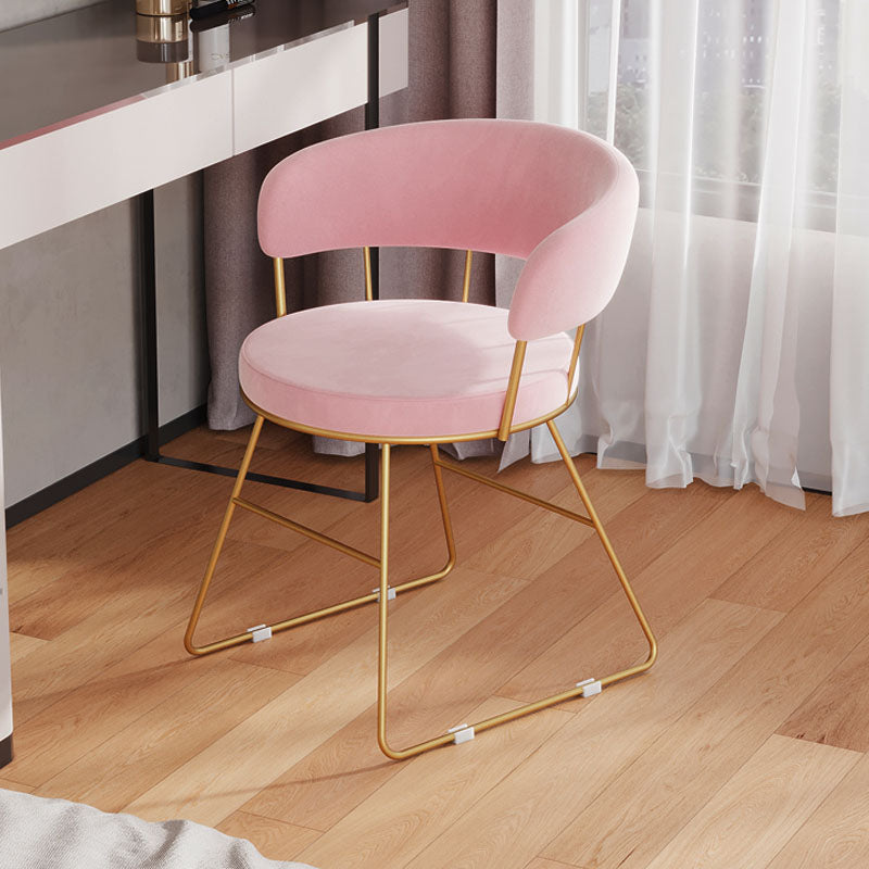 Upholstered Side Chairs Scandinavian Style Open Back Dining Side Chair Pink 1 Piece Clearhalo 'Dining Chairs' 'Dining Tables & Seating' 'dining_chair' 'furn' 'furn_dining_chair' 'Furniture' 'Kitchen & Dining Furniture' 5752827