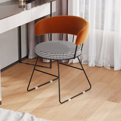 Upholstered Side Chairs Scandinavian Style Open Back Dining Side Chair Black White 1 Piece Clearhalo 'Dining Chairs' 'Dining Tables & Seating' 'dining_chair' 'furn' 'furn_dining_chair' 'Furniture' 'Kitchen & Dining Furniture' 5752829