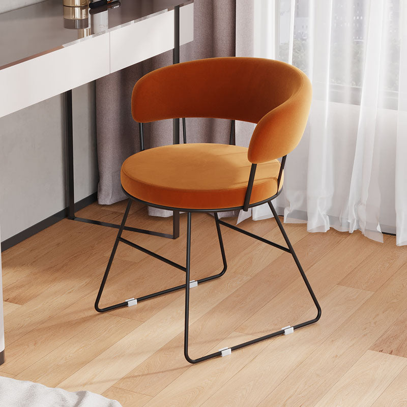 Upholstered Side Chairs Scandinavian Style Open Back Dining Side Chair Orange 1 Piece Clearhalo 'Dining Chairs' 'Dining Tables & Seating' 'dining_chair' 'furn' 'furn_dining_chair' 'Furniture' 'Kitchen & Dining Furniture' 5752831