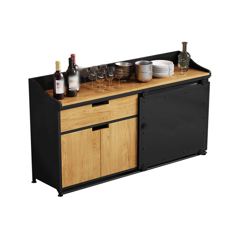 Sala da pranzo di ferro moderna in ferro in legno 1 cassetto 35,4 "H buffet server