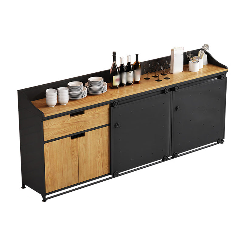 Sala da pranzo di ferro moderna in ferro in legno 1 cassetto 35,4 "H buffet server