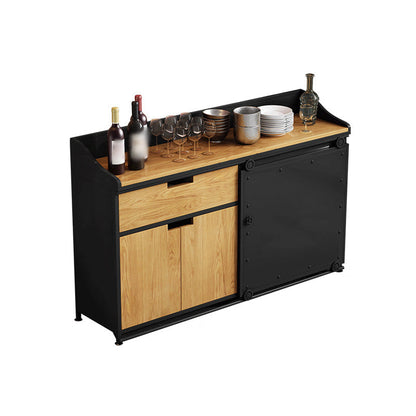 Sala da pranzo di ferro moderna in ferro in legno 1 cassetto 35,4 "H buffet server