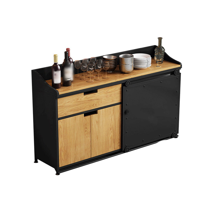 Sala da pranzo di ferro moderna in ferro in legno 1 cassetto 35,4 "H buffet server