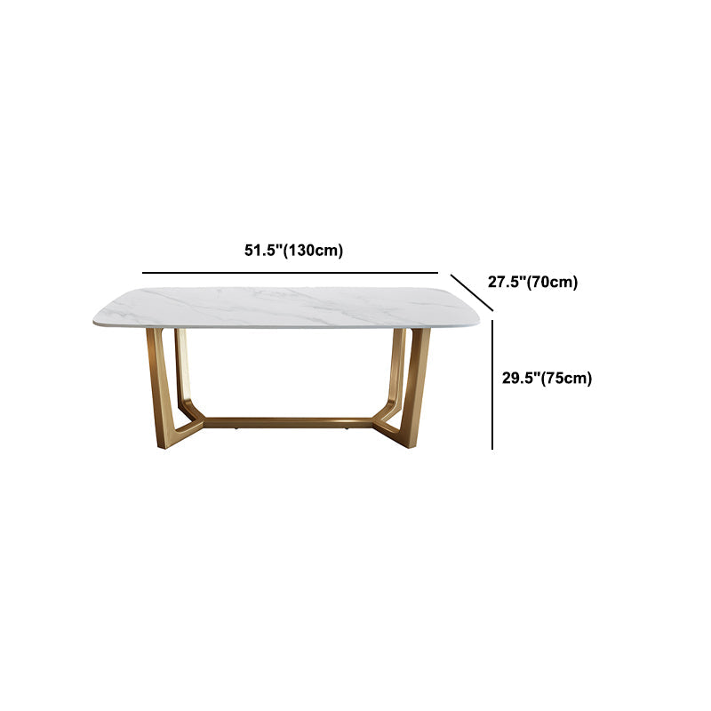 Nordic Glam Rectangle Sintered Stone Table Set 1/2/5/6/7 Pieces Dining Set