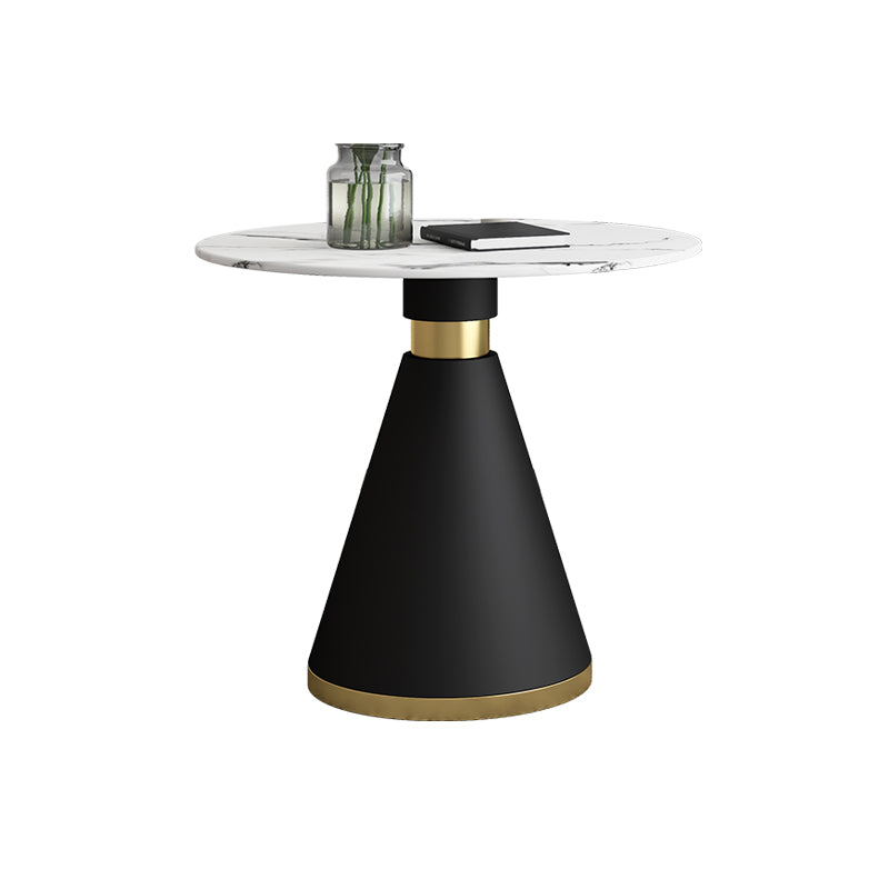 Modern Style Sintered Stone Dining Table Set Round 1/2/5 Pieces Dining Set for Home Use Clearhalo 'Dining Room Sets' 'Dining Tables & Seating' 'dining_room_set' 'furn' 'furn_dining_room_set' 'Furniture' 'Kitchen & Dining Furniture' 5752939