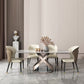 Juego de mesa de comedor moderna con tapa de piedra, juego de comedor interior rectangular de 1/2/5/6 piezas