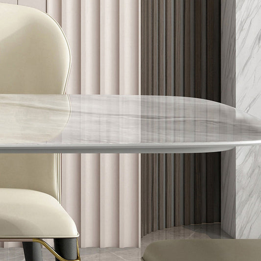 モダンなストーントップダイニングテーブルセット1/2/5/6ピース長方形屋内ディネットセット