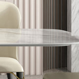 モダンなストーントップダイニングテーブルセット1/2/5/6ピース長方形屋内ディネットセット