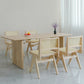 Rechthoekige eettafelset 1/2/5 stuks massief houten eettafel en stoelen