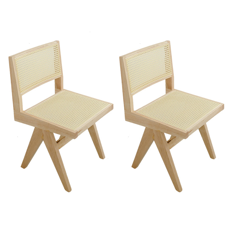 Rechthoekige eettafelset 1/2/5 stuks massief houten eettafel en stoelen