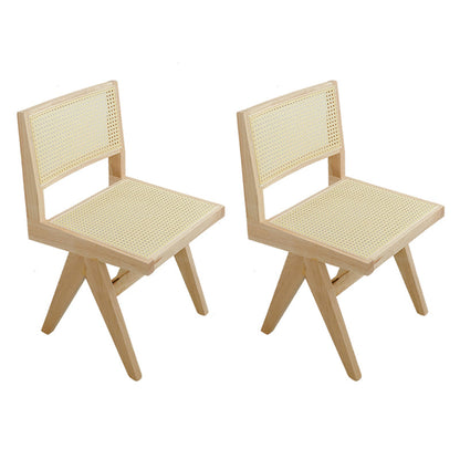 Rechthoekige eettafelset 1/2/5 stuks massief houten eettafel en stoelen