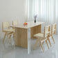 Rechthoekige eettafelset 1/2/5 stuks massief houten eettafel en stoelen