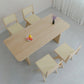Rechthoekige eettafelset 1/2/5 stuks massief houten eettafel en stoelen