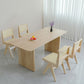 Rechthoekige eettafelset 1/2/5 stuks massief houten eettafel en stoelen