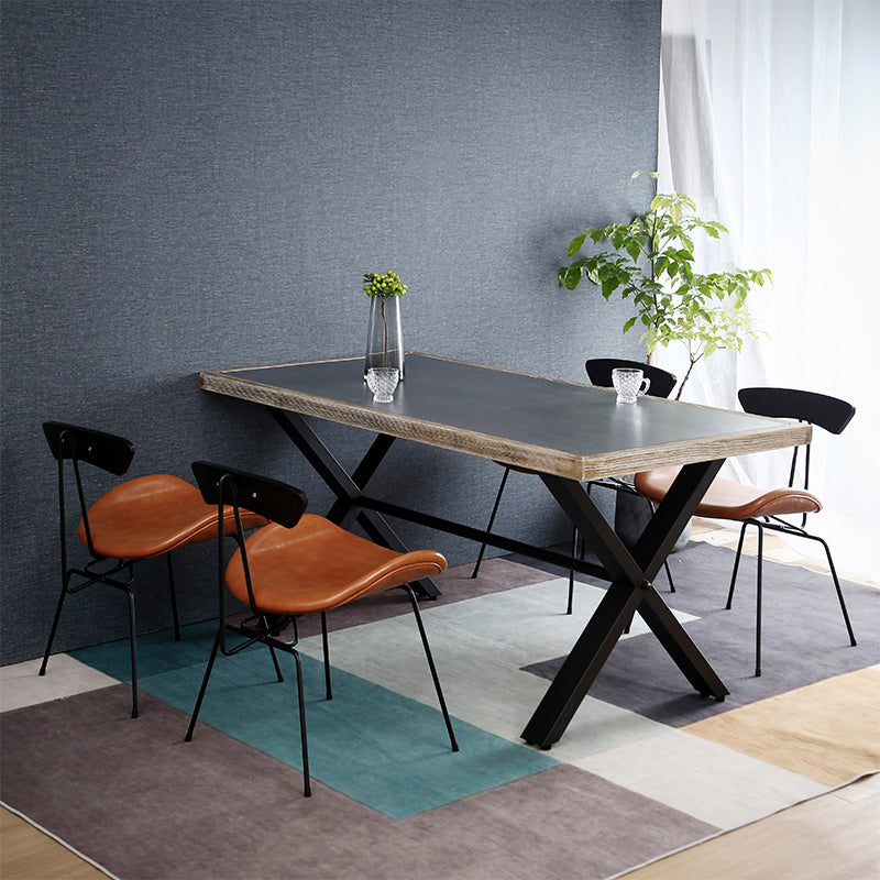 Moderne rechthoek 1/2/3/5 stuks Dinette set indoor trent eettafel in grijs