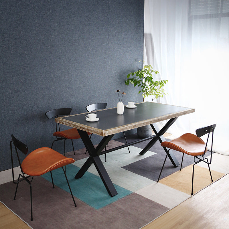 Moderne rechthoek 1/2/3/5 stuks Dinette set indoor trent eettafel in grijs