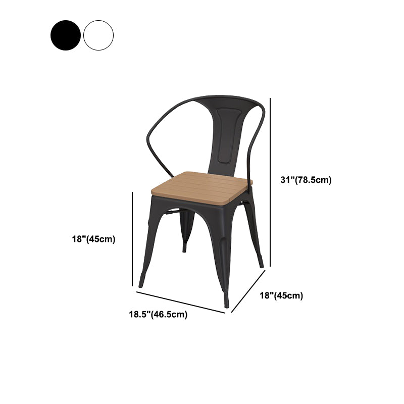 Set di tavoli da pranzo all'aperto moderna 1/3/4/5 pezzi rotondi in legno e dinetta in metallo