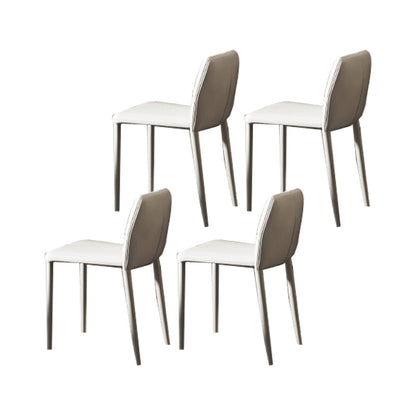 Modern Rectangle Sintered Stone Table Set 1/4/5/6/7/8 Pieces Dining Set 4 White Chairs Clearhalo 'Dining Room Sets' 'Dining Tables & Seating' 'dining_room_set' 'furn' 'furn_dining_room_set' 'Furniture' 'Kitchen & Dining Furniture' 5753115
