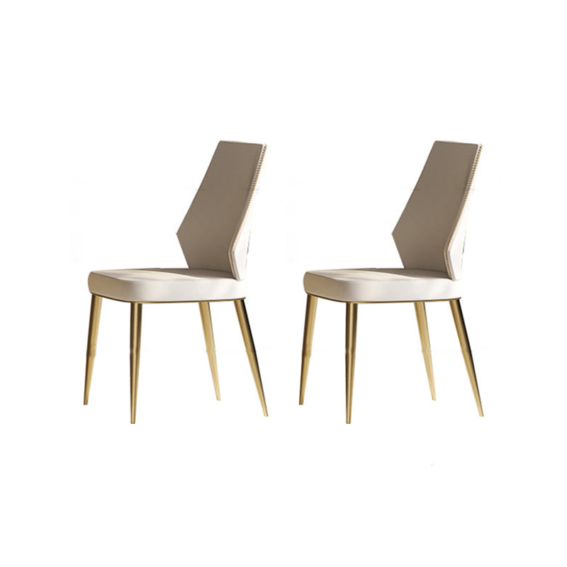 Glam Style Sintered Stone Dining Set Rectangle 1/2/3/5/7 Pieces Dining Set 2 Beige Chairs Clearhalo 'Dining Room Sets' 'Dining Tables & Seating' 'dining_room_set' 'furn' 'furn_dining_room_set' 'Furniture' 'Kitchen & Dining Furniture' 5753132