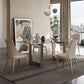 Glam Style Sintered Stone Dining Set Rectangle 1/2/3/5/7 Pieces Dining Set 5 Pieces: Table, 4 Chairs Clearhalo 'Dining Room Sets' 'Dining Tables & Seating' 'dining_room_set' 'furn' 'furn_dining_room_set' 'Furniture' 'Kitchen & Dining Furniture' 5753133