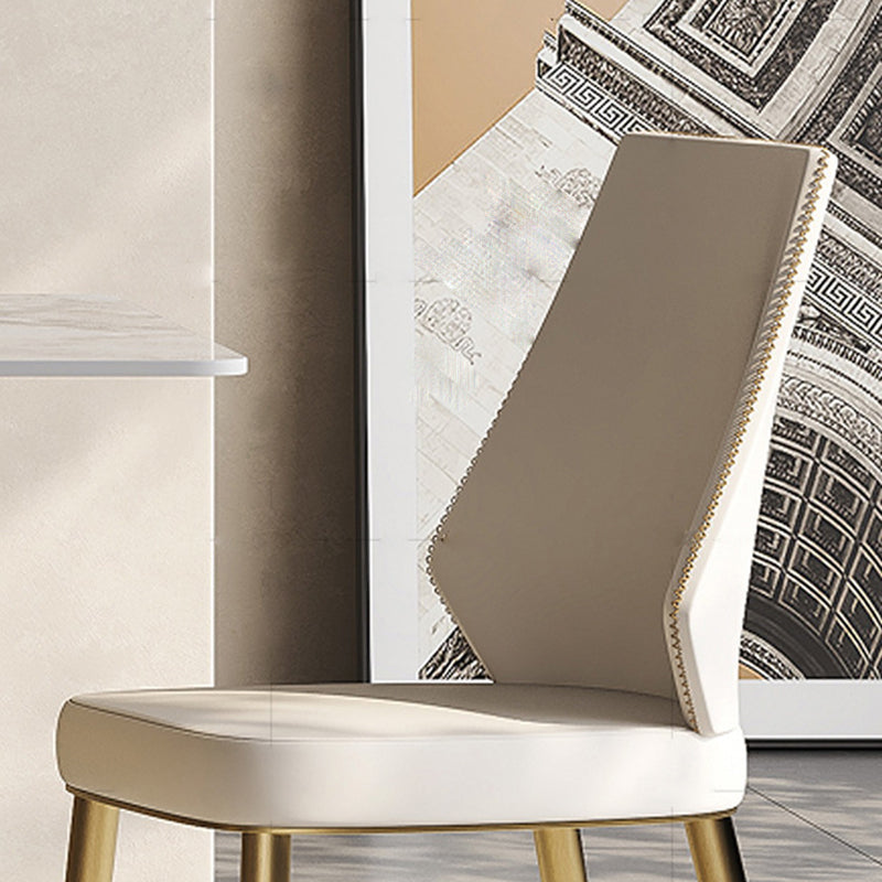 Glam Style Sintered Stone Dining Set Rectangle 1/2/3/5/7 Pieces Dining Set Clearhalo 'Dining Room Sets' 'Dining Tables & Seating' 'dining_room_set' 'furn' 'furn_dining_room_set' 'Furniture' 'Kitchen & Dining Furniture' 5753138