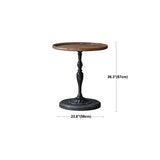 Pedestal Distressed End Table French Country Round Side End Table Clearhalo 'Coffee & Accent Tables' 'End & Side Tables' 'end_side_tables' 'furn' 'furn_end_side_tables' 'Furniture' 'Living Room Furniture' 5753280