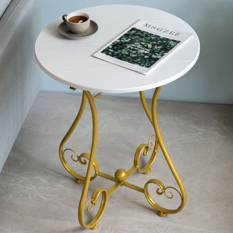 Table d'appoint en bois rond X-base Table d'extrémité minimaliste moderne pour le salon