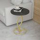 20.8 inch Tall Pedestal End Table Modernist Round Side End Table Gold Black 1 Clearhalo 'Coffee & Accent Tables' 'End & Side Tables' 'end_side_tables' 'furn' 'furn_end_side_tables' 'Furniture' 'Living Room Furniture' 5753494