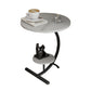 End Table with Storage and Shelf Modernist Slate Abstract Side Table Clearhalo 'Coffee & Accent Tables' 'End & Side Tables' 'end_side_tables' 'furn' 'furn_end_side_tables' 'Furniture' 'Living Room Furniture' 5753506