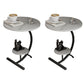 End Table with Storage and Shelf Modernist Slate Abstract Side Table Black White 2 Clearhalo 'Coffee & Accent Tables' 'End & Side Tables' 'end_side_tables' 'furn' 'furn_end_side_tables' 'Furniture' 'Living Room Furniture' 5753507